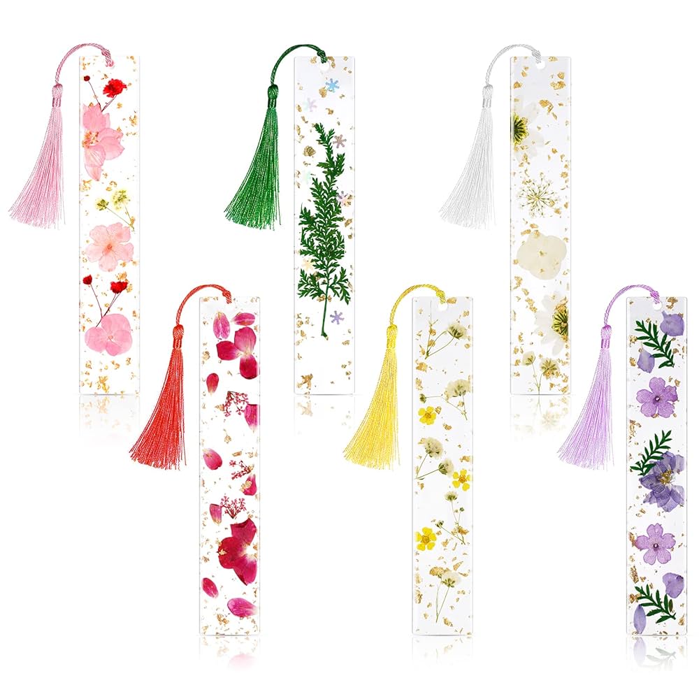 Amazon | Leezmark 押し花しおり 6個 ハンドメイド 枯れた花